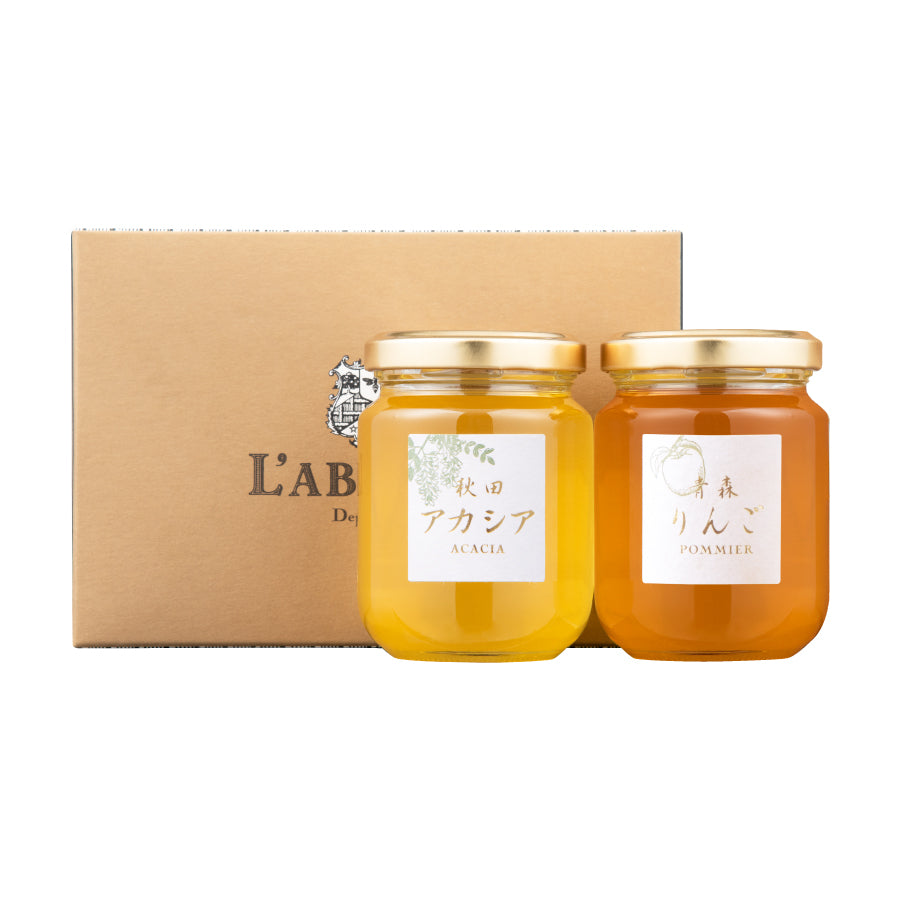 国産はちみつギフト（デュオ）りんご – L'ABEILLE ONLINE SHOP