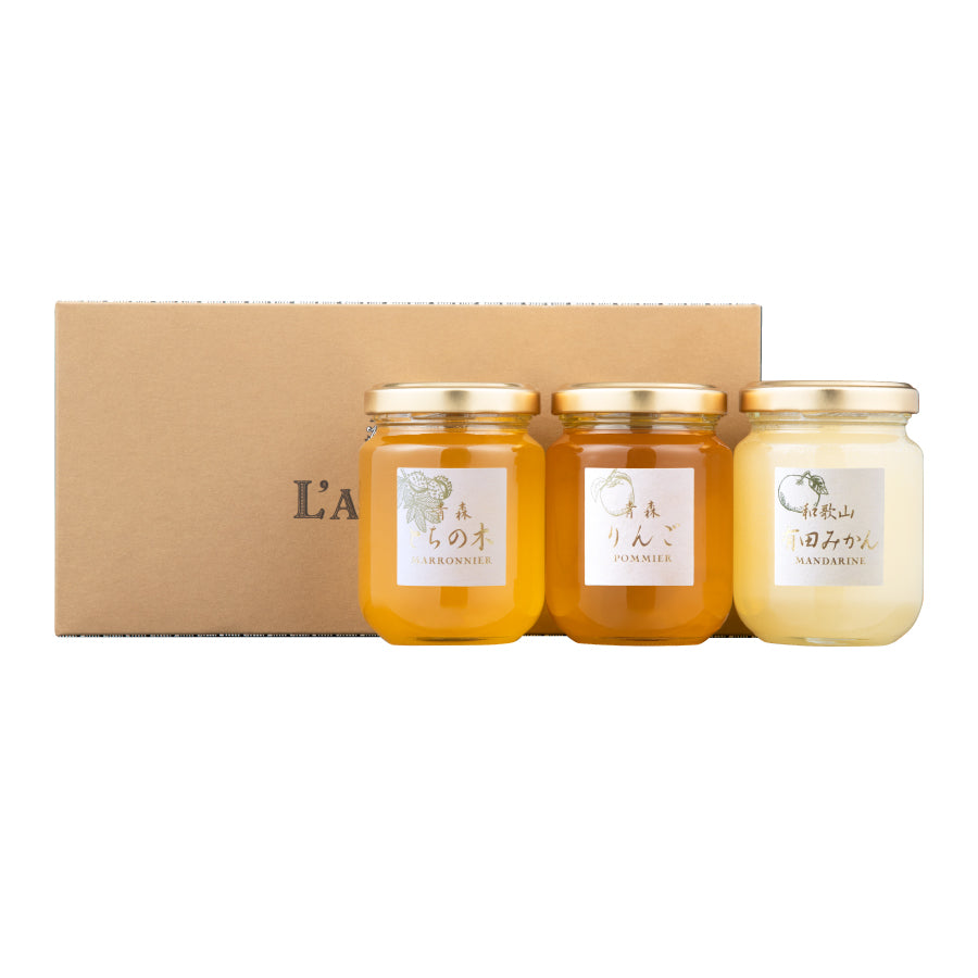 国産はちみつギフト(トリオ)りんご