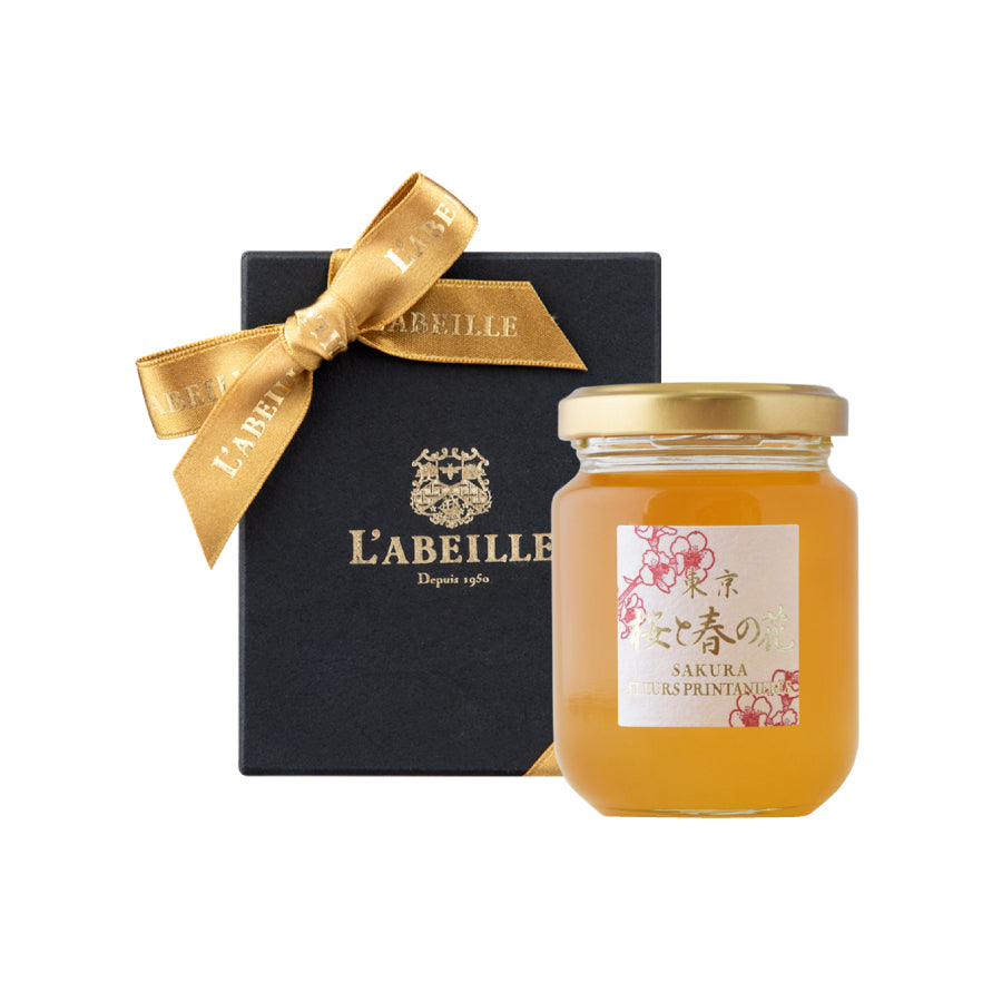 【桜のはちみつ】 はちみつBOX付き （桜と春の花 ）